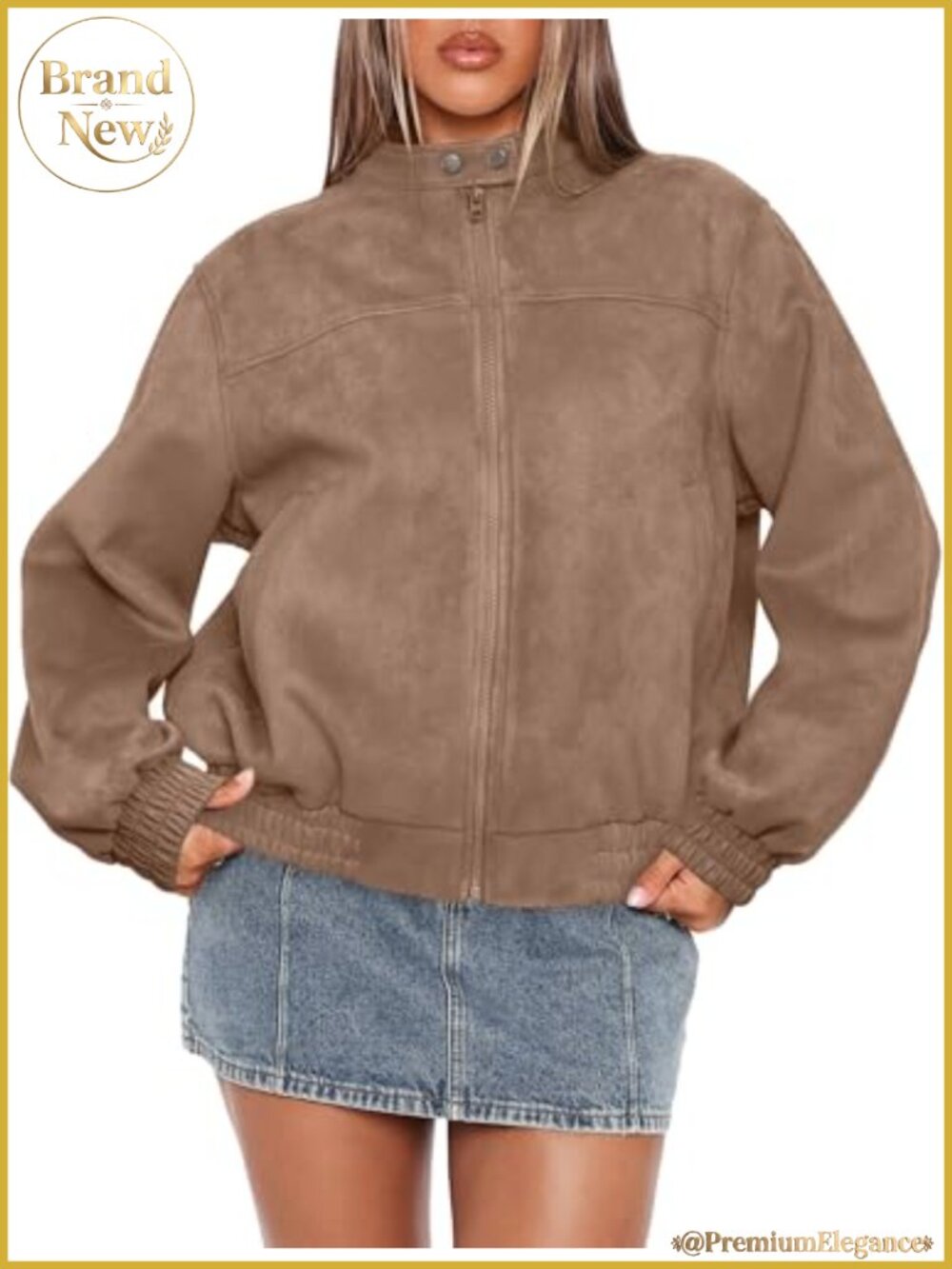 Faux Leather Oversized Motorcycle Bomber Jacket Women Y2K Zip Coat